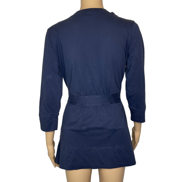 Women's Large Theory Robe Solani List Tie Wrap Cotton Light Cardigan - Picture 3 of 5